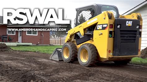 mini skid steer leveling yard|skid steer bucket yard grading.